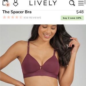 Lively The Spacer Bra Plum 36B
